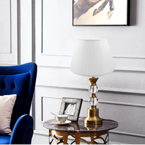 Vista 8 de Pantalla de lámpara de mesa, pantalla plisada blanca, tamaño mediano, de lino, para lámpara de mesa y de pie, repuesto de pantalla para el hogar