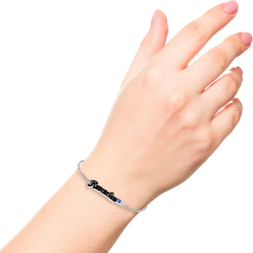 Vista 4 de Harry Potter Pulsera Lariat chapada en plata y flash de Hogwarts House con licencia oficial, cadena de 9.5 pulgadas