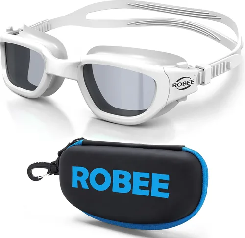 Vista 9 de Robee Gafas de natación, gafas de natación polarizadas para adultos, para hombres, mujeres y jóvenes, gafas de piscina de agua