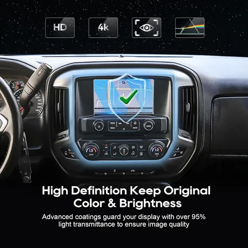 Vista 4 de LFOTPP Protectores de pantalla de control para GMC Sierra 1500/2500HD 3500HD 2016-2020 2020 2021 2022 IntelliLink de 8 pulgadas, plástico PET
