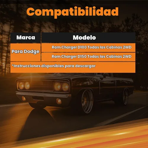 Vista 6 de Kit de colgador y grillete de 4 pulgadas para Dodge Ram Charger D100 D150