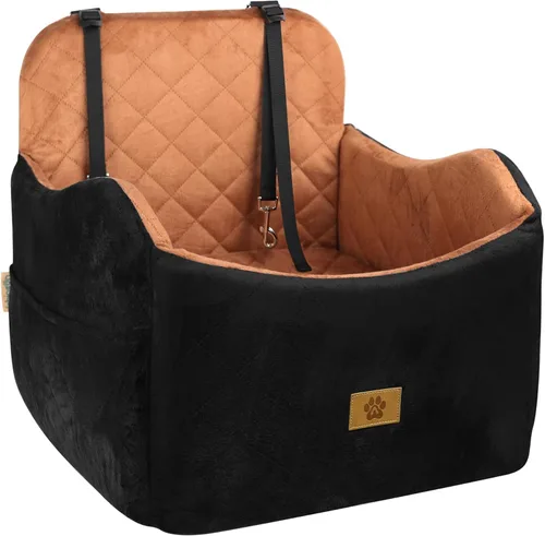 Vista 10 de Asiento de automóvil para perros pequeños/medianos, desmontable y lavable, asiento elevador de perro de menos de 35 libras, espuma viscoelástica