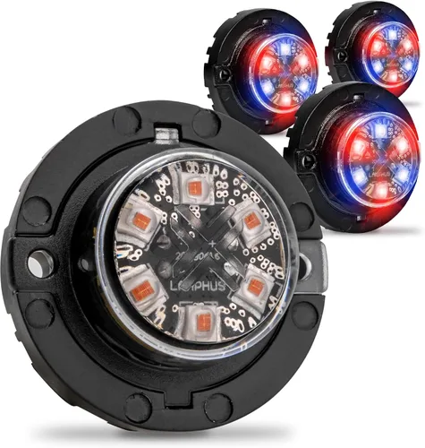 Vista 30 de Lamphus SnakeEye III - Luz estroboscópica de posición oculta [SAE Clase 1] [IP67 Impermeable] [72 Modos de flash] [Función TBT] Luces de advertencia