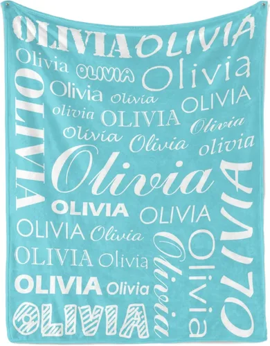 Vista 8 de Manta personalizada con nombre para niños y adultos, manta de franela personalizada con nombre