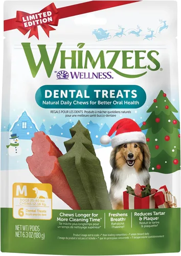 Vista 15 de WHIMZEES by Wellness Stix - Masticables dentales naturales para perros, golosinas de larga duración, sin granos, refresca el aliento, raza extra