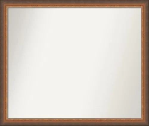 Vista 60 de Amanti Art Espejo de baño de bronce para sobre fregadero, 29 x 19 pulgadas, espejo rectangular de bronce antiguo, marco de madera tradicional