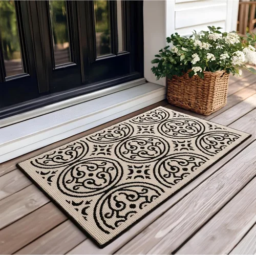 Vista 21 de GRANNY SAYS Tapete para puerta, de 32 x 20 pulgadas, tapete de bienvenida para exteriores, antideslizante, absorbe la suciedad para la entrada