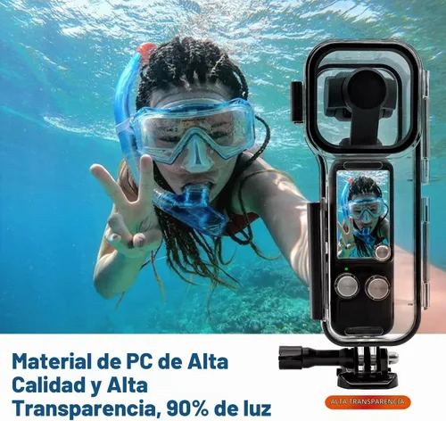 Vista 3 de Carcasa de buceo impermeable de 164 ft compatible con DJI Osmo Pocket 3