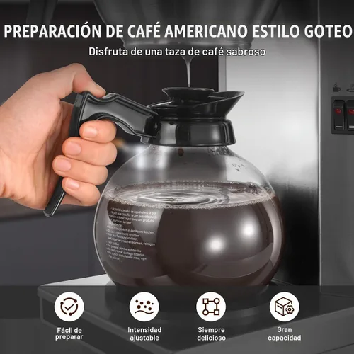 Vista 6 de VEVOR Cafetera comercial del goteo 12 tazas estilo del goteo de la máquina