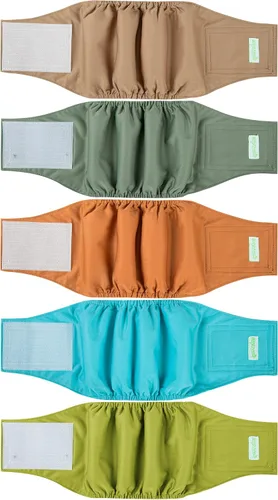 Vista 11 de wegreeco Pañales para perros pequeños machos, bandas reutilizables para el vientre para perros machos, pañales lavables para cachorros machos