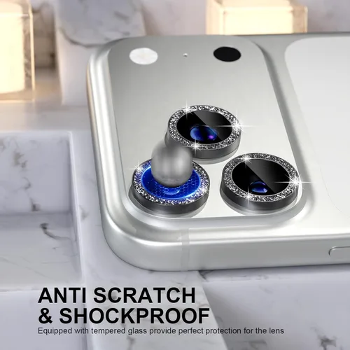 Vista 280 de Choiche Compatible para iPhone 16 Pro/iPhone 16 Pro Max Protector de Lente de Cámara, Vidrio Templado 9H Protector de Pantalla de Cubierta de Cámara