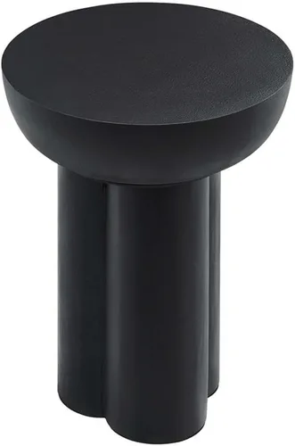 Vista 4 de Modway EEI-6761-BLK Caspian - Mesa auxiliar redonda de hormigón, color negro