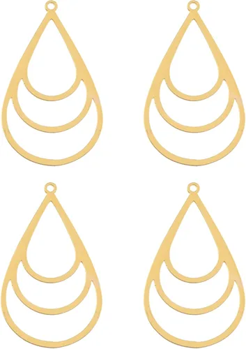 Vista 44 de John Bead Beadwork Findings - Colgante dorado (3 unidades)