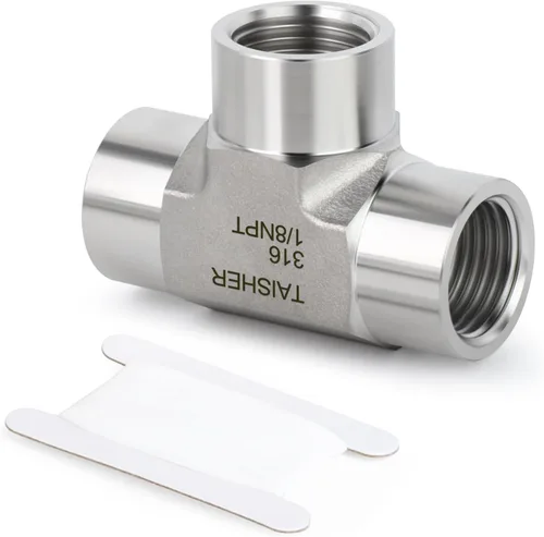 Vista 40 de TAISHER 1 pieza de forja de accesorios de tubería de acero inoxidable 304, 1/2 "NPT macho x 1/2 "NPT hembra x 1/2" NPT accesorios de tubería macho