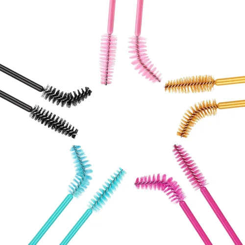 Vista 3 de Tbestmax 500 Varitas de Rímel Desechables Cepillo de Pestañas Spoolies para Ceja Extensión de Pestañas de Ojo, Kits de Aplicadores de Brochas de 5