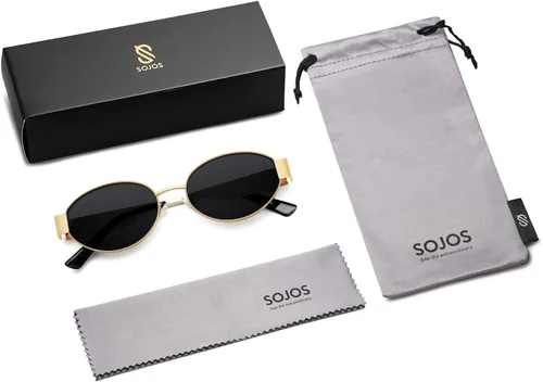 Vista 7 de SOJOS Gafas de sol ovaladas retro para mujer, de moda, clásicas, con protección UV400, SJ1256