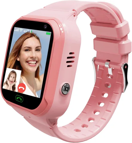 Vista 8 de Reloj inteligente 4G para niños, rastreador GPS, reloj inteligente para niños y niñas, reloj de teléfono, videollamadas, alarma de emergencia, juego