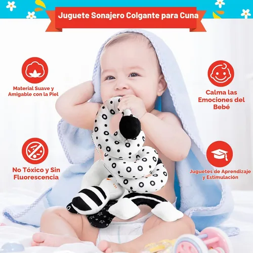 Vista 3 de GKDOMS Espiral colgante asiento de coche y cochecito actividad bebé juguete