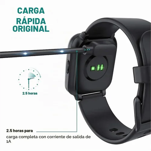 Vista 4 de Cable cargador de reloj inteligente, universal de 2 pines 0.112 in, cable de carga USB de succión magnética para reloj inteligente, cable de carga