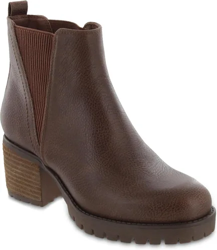 Vista 9 de MIA Jody - Botines de cuero vegano para mujer, botas Chelsea Beige