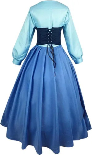 Vista 2 de Ainiel Vestido de cosplay para mujer, vestido de fiesta de princesa, color azul