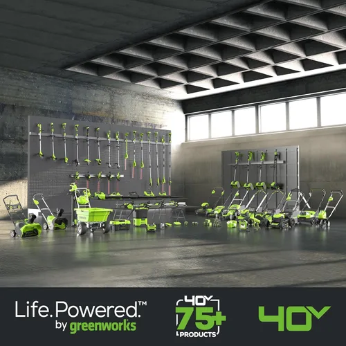 Vista 10 de Greenworks - Soplador de hojas axial inalámbrico de 40 V (100 m/hr, 350 CFM), incluye batería de 2.0 Ah y cargador