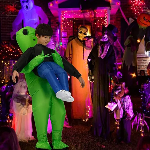 Vista 3 de Inflatable Alien Costume for Adult Halloween Costume Alien Blow Up Fantasy Costume Blow up Costume