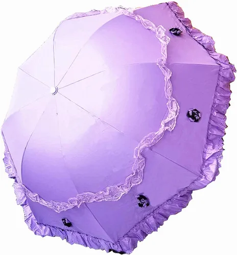 Vista 36 de Honeystore Paraguas plegable a prueba de rayos ultravioleta Princess Lace Parasol con cúpula anti-UV