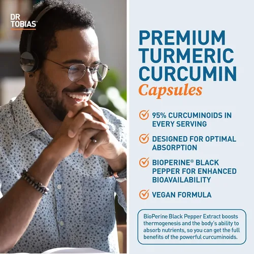 Vista 7 de Dr. Tobias L‑Lysine - Tabletas de 500 mg + curcumina de cúrcuma de 1500 mg con BioPerine (120 cápsulas veganas) – Apoyo de aminoácidos esenciales