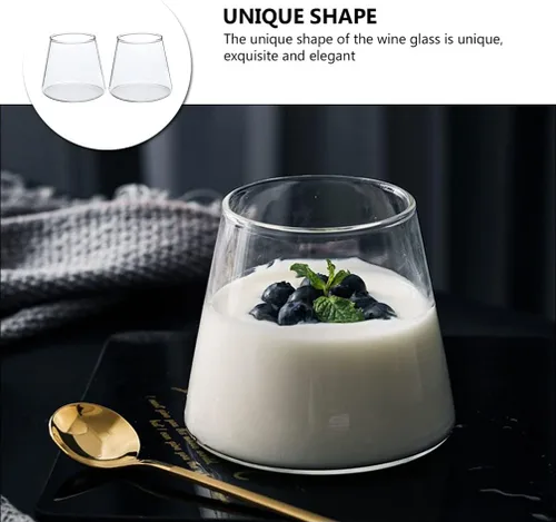 Vista 5 de Yardwe 2 tazas de agua prácticas transparentes para reuniones familiares, bares, restaurantes, tazas versátiles para cócteles de jugo, más