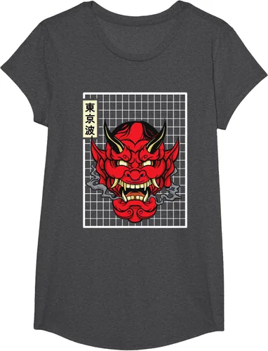 Vista 40 de Máscara japonesa de Demon Hannya Oni con máscara japonesa, Negro