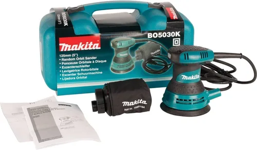 Vista 8 de Makita BO5030K - Lijadora orbital aleatoria de 5 pulgadas, con caja de herramientas (paquete de 3)