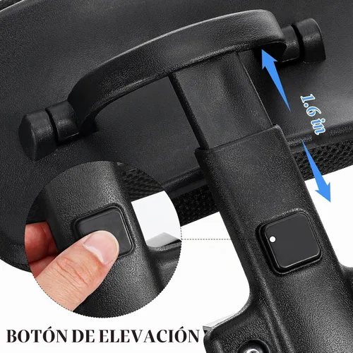 Vista 4 de Cabilock Silla de oficina ajustable para reposacabezas con soporte de cuello con malla transpirable acoplable para silla de computadora, almohada