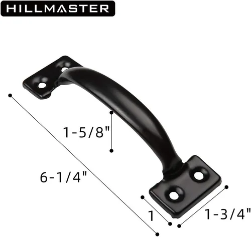 Vista 3 de HILLMASTER Kit de herrajes para manija de puerta de alta resistencia para valla de madera, pestillo de puerta de cierre automático con cuerda