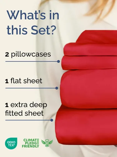 Vista 77 de Extra Deep Twin XL Sheet Set - 3 Piece College Dorm Room - White 01-Blanco