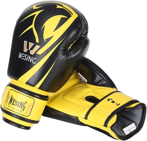 Vista 3 de Wesing - Guantes de boxeo profesionales para hombres y mujeres, guantes de boxeo para kickboxing, guantes de entrenamiento para adultos y niños