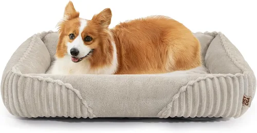 Vista 13 de EHEYCIGA Linda cama para perro de tamaño mediano, cama para mascotas de 30 Crema