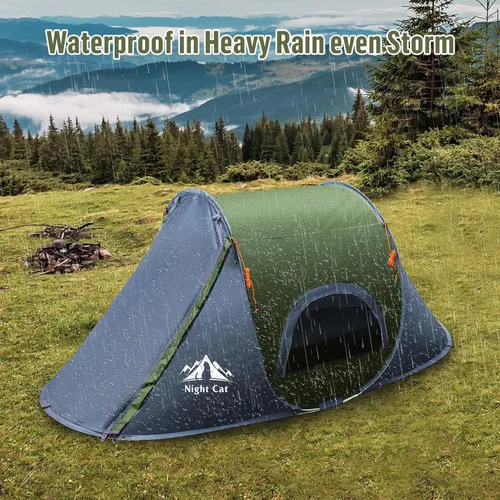 Vista 10 de Night Cat - Tienda de campaña desplegable para 1 persona, impermeable, instantánea, fácil de instalar, para exteriores