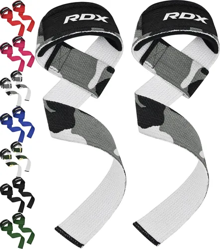 Vista 11 de RDX - Correas de elevación para levantamiento de pesas – Correa de muñeca de gimnasio resistente 100% algodón con acolchado de neopreno de 5 mm