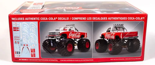 Vista 3 de Skill 2 - Kit de modelos Chevrolet Silverado Monster Truck Coca-Cola a escala 1/25 por AMT
