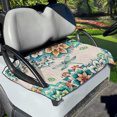 Vista 13 de Fundas de asiento de carrito de golf, lavables para carrito de golf, manta de toalla para carrito de golf, club, coche, fácil de instalar, funda