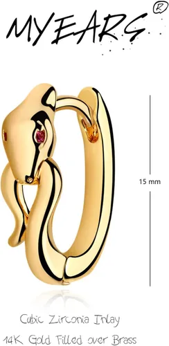 Vista 2 de MYEARS Women Huggie Earrings Gold Hoop Sleeper 14K Gold Filled Small Simple Handmade Hypoallergenic Everyday Jewelry - in The Nature World
