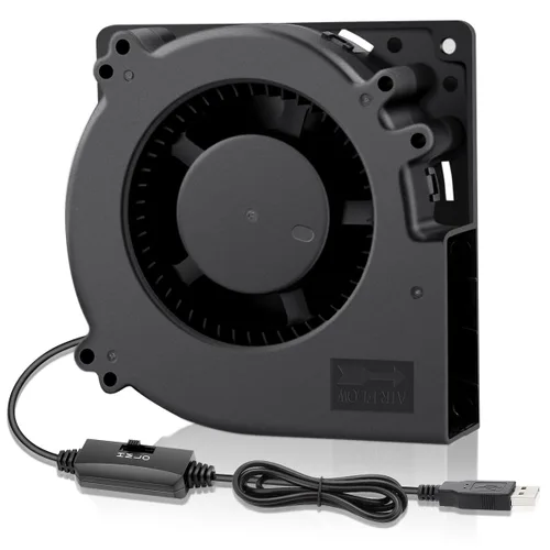 Vista 8 de Wathai - Ventilador USB de 1.969 in x 0.591 in, 5 V, 5015 ventiladores de refrigeración sin escobillas