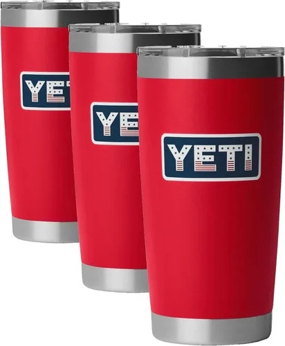 Vista 77 de YETI Rambler - Vaso de acero inoxidable con aislamiento al vacío de 20 onzas con tapa MagSlider Verde mar