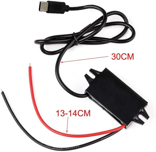 Vista 5 de Convertidor de salida USB DC 20-72V a 5V Módulo reductor de transformador impermeable Módulo reductor (USB doble A)