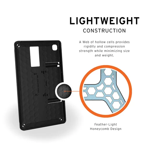 Vista 4 de URBAN ARMOR GEAR UAG - Carcasa para Samsung Galaxy Tab A7 Lite (SM-T220) [pantalla de 8,7 pulgadas] Funda Scout resistente con luz de plumas