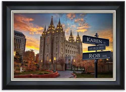 Vista 70 de IPIC - Personalized Framed Canvas with Custom Street Sign in Boston Personalized Street Signs with Names, Custom Canvas Print, Boston Sunset