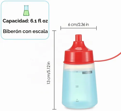 Vista 3 de Botella exprimidora de condimentos para salsas de boca ancha, botellas de plástico para condimentos, pintura, salsa de tomate, mostaza, aceite