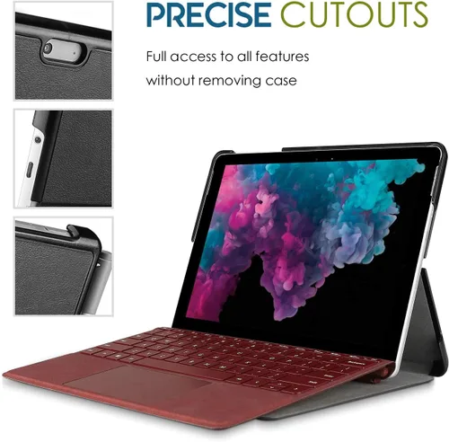 Vista 5 de ProCase Funda para Surface Pro 7 Plus/ 7/6/ 5/ Pro 2017/ Pro 4/ Pro LTE de 12.3" con soporte para bolígrafo integrado, compatible con Surface Type