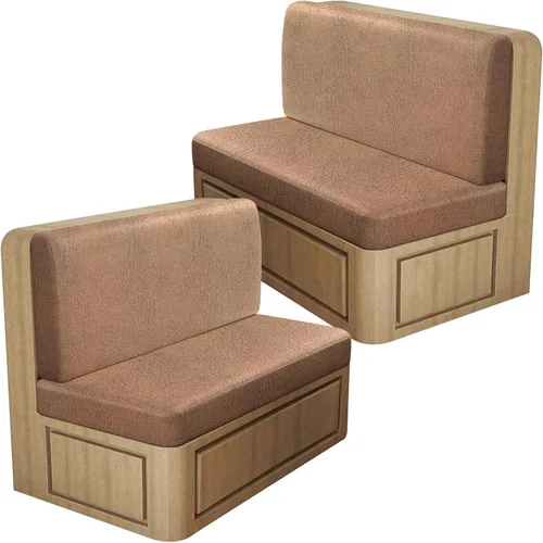 Vista 65 de ANARACHON Fundas de cojín elásticas con aspecto de cuero para caravana, fundas de cojín para asiento de cabina de caravana